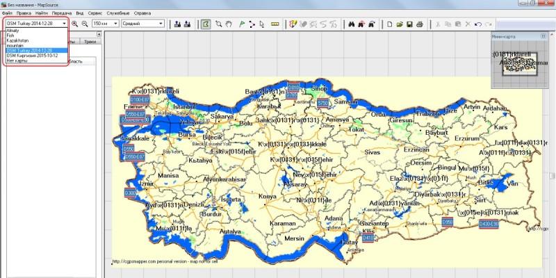 Установка векторных карт в Garmin, с помощью MapSource
