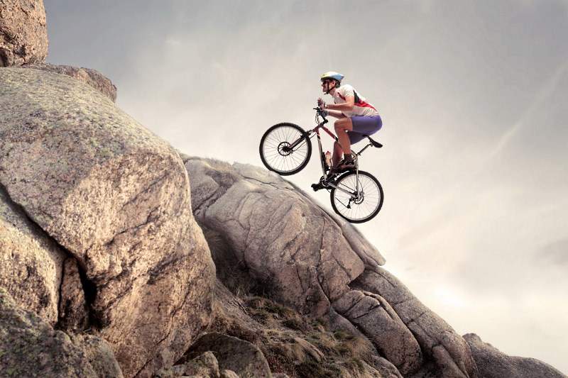 uphill